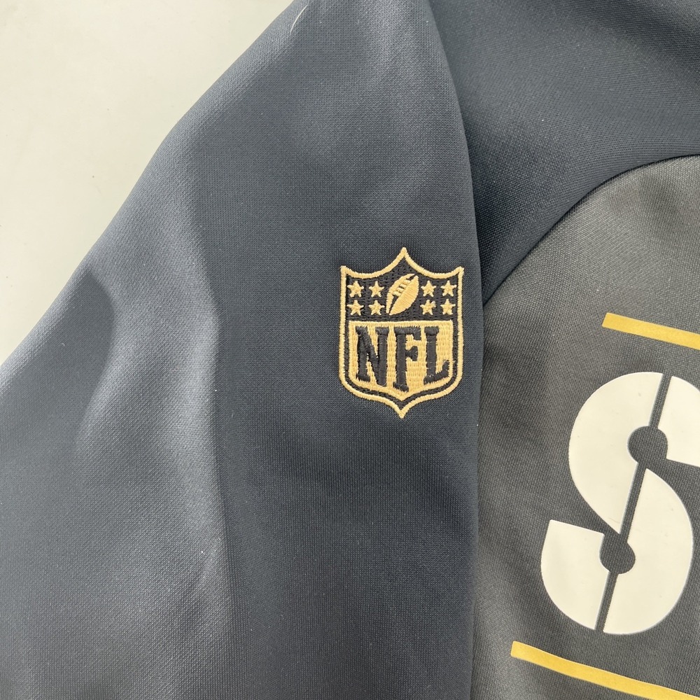 Pittsburgh Steelers Nike Therma Fit NFL On Field Apparel Black Gray Hoodie Small - Picture 3 of 10